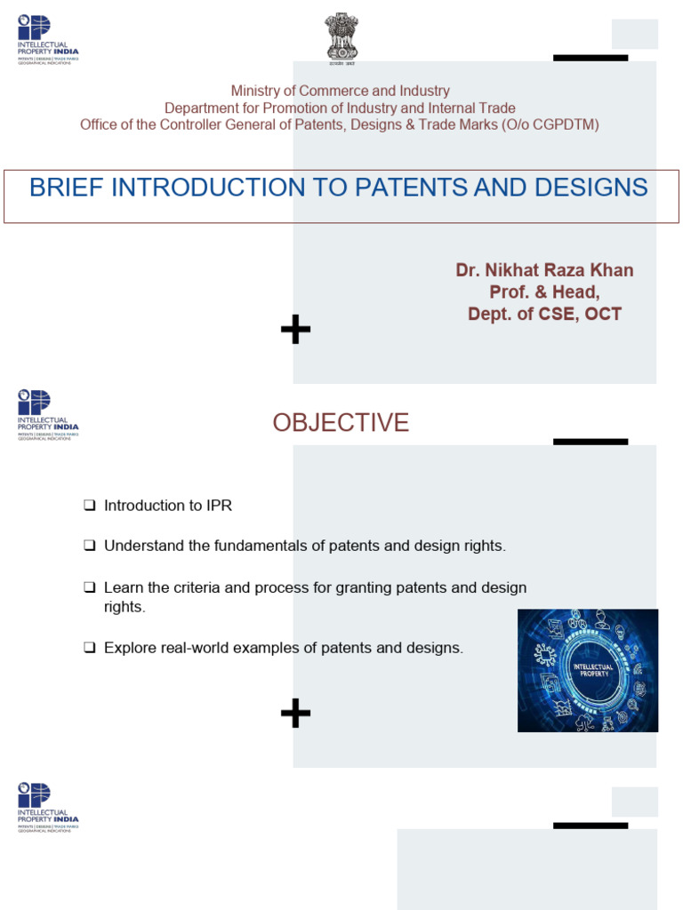 On Patents and Designs | PDF