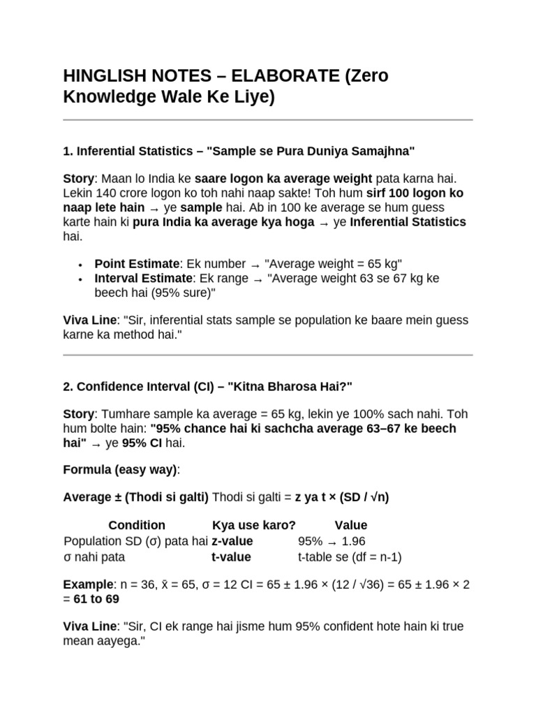 Bus. Statistics Notes | PDF