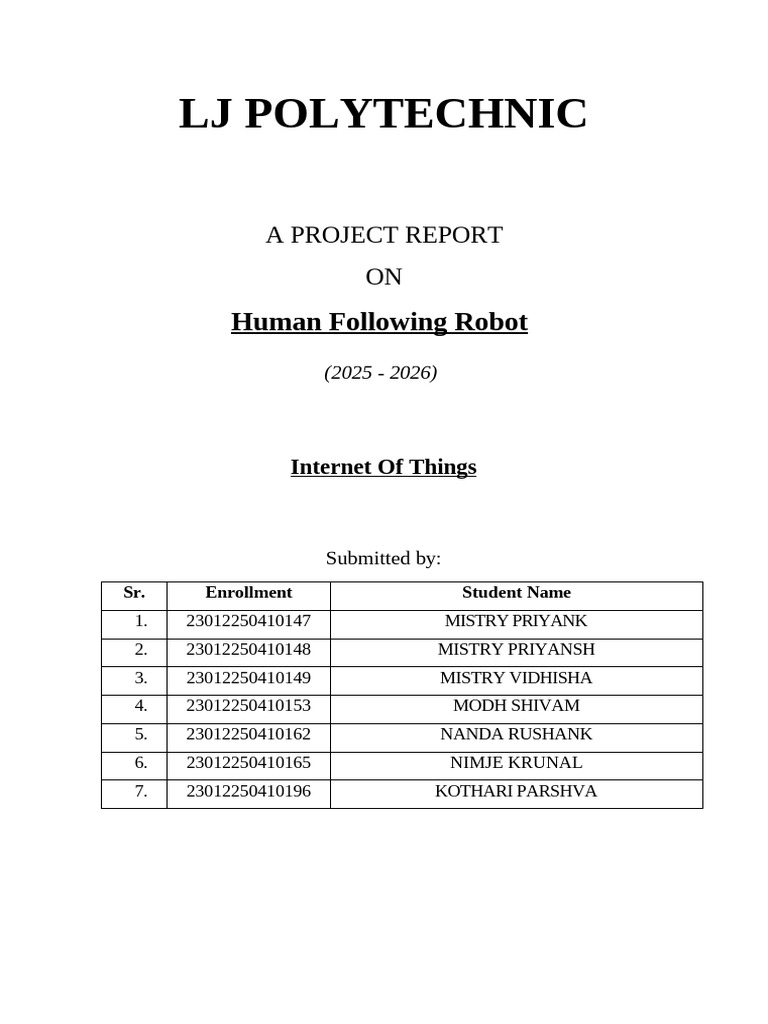 Iot Report Final (Maybe) | PDF | Robotics | Robot