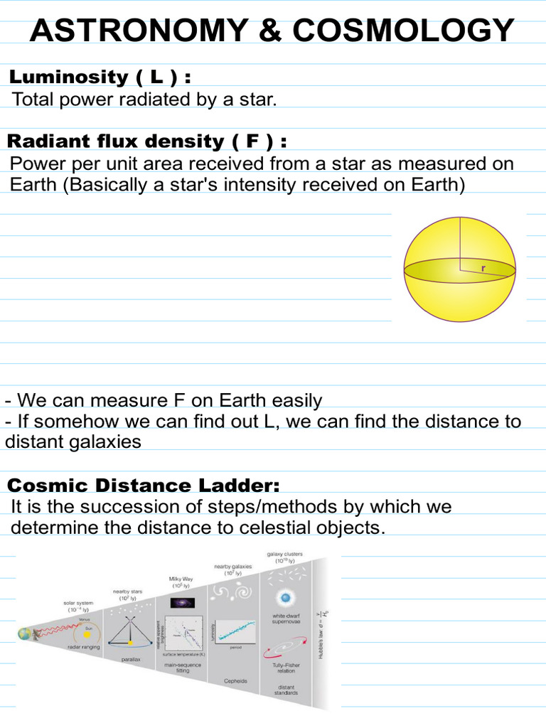 Astronomy and Cosmology Empty Notes | PDF