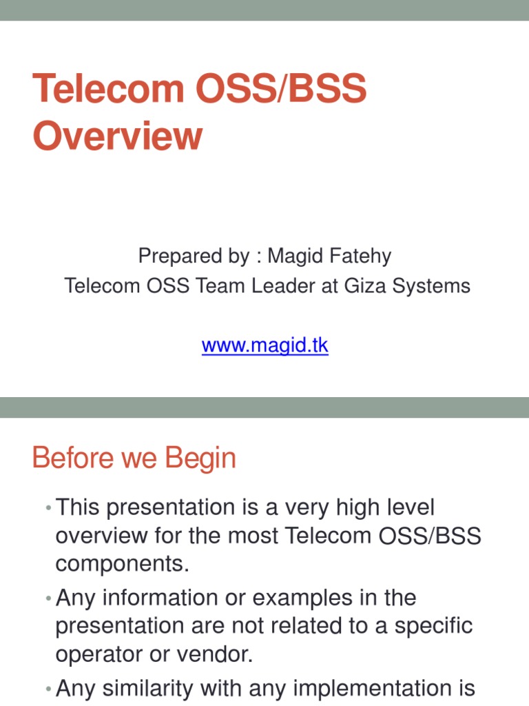Oss Bss Overview Provisioning Invoice