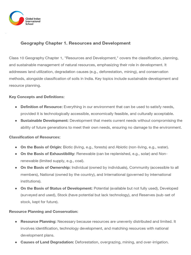 Geography Chapter 1 | PDF
