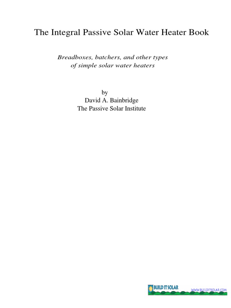 Solar Heater Book | PDF | Solar Energy | Heat Transfer