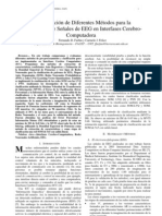 Comparación de Diferentes Métodos para la Clasificación de Señales de EEG en Interfases CerebroComputadora