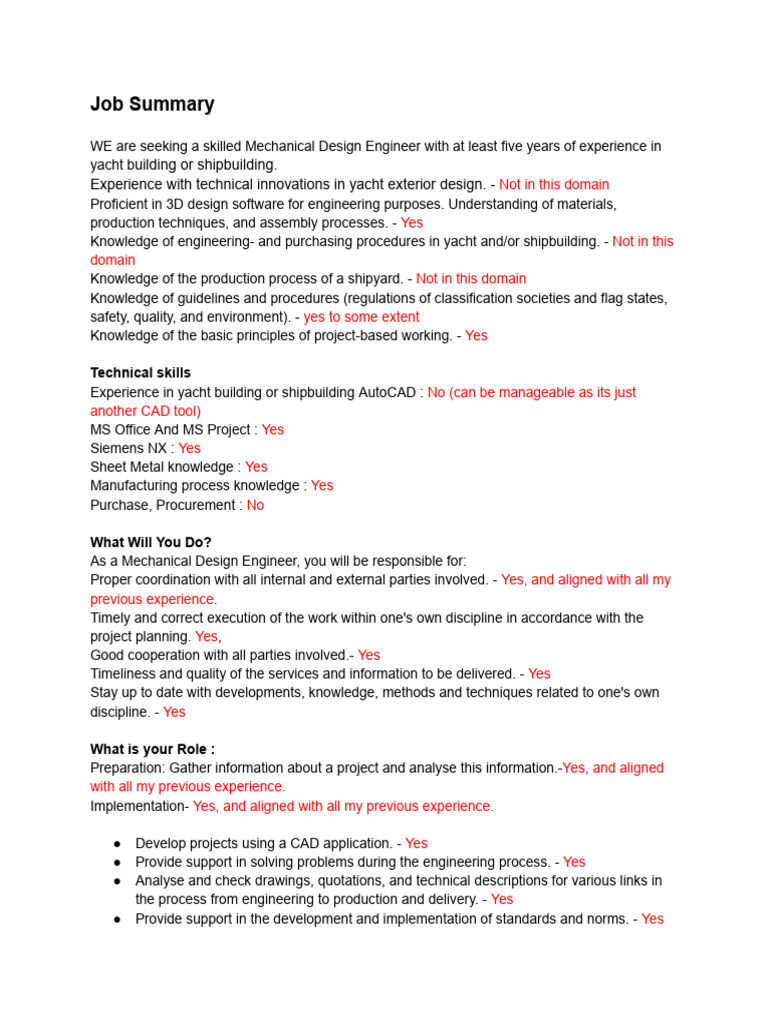 Job Description Alignment | PDF