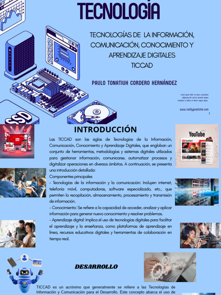 Las Tecnologías de La Información, Comunicación y Conectividad para El ...