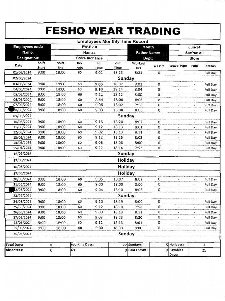 Time Record | PDF
