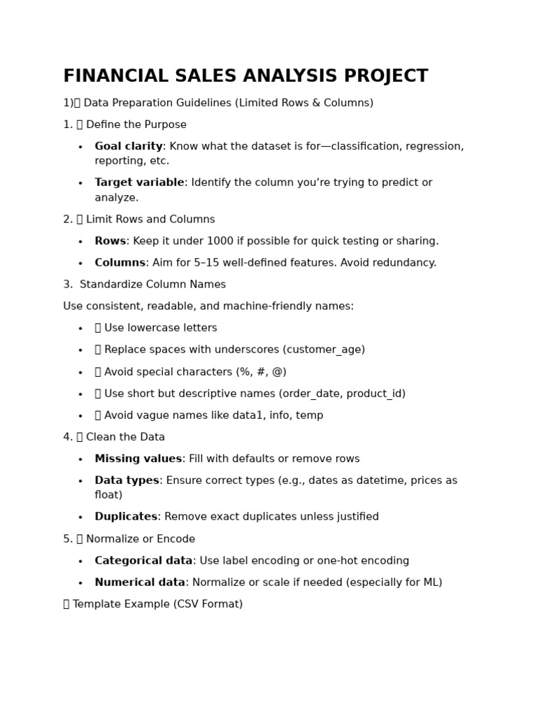 Financial Sales Analysis Project | PDF