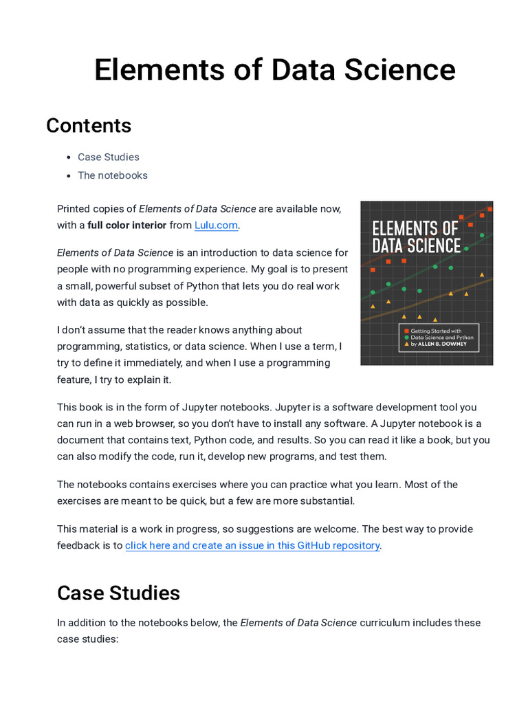 Elements of Data Science - Elements of Data Science | PDF | Python ...