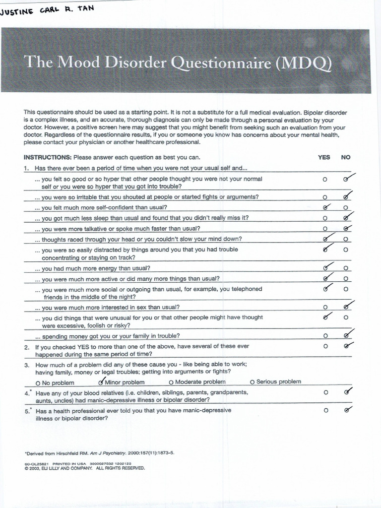 Personality Test - Justine Carl Tan | PDF