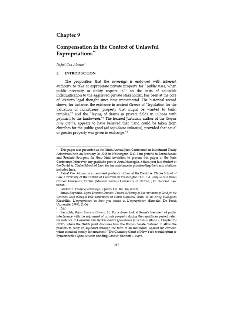 Coxalomar Reparation 2016 | PDF | Eminent Domain | International Law