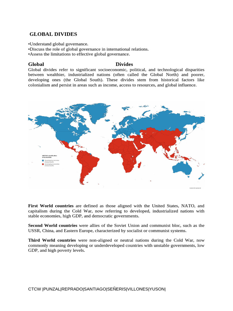 Group 3-Global Divides | PDF | International Monetary Fund | Global ...
