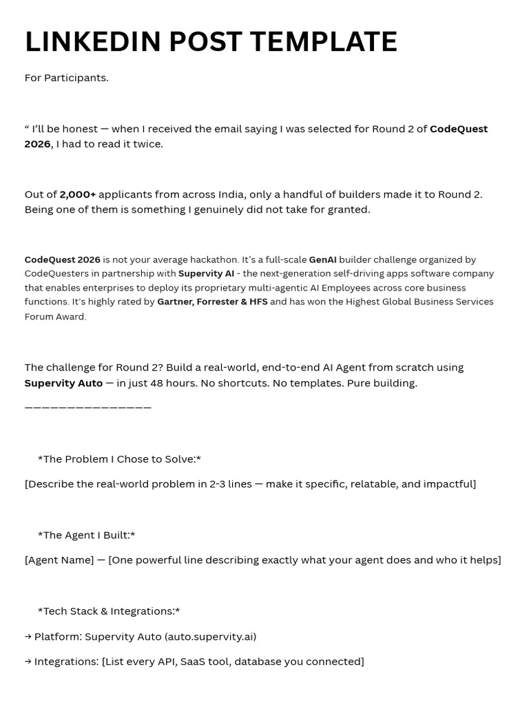 Linkedin Post Template | PDF