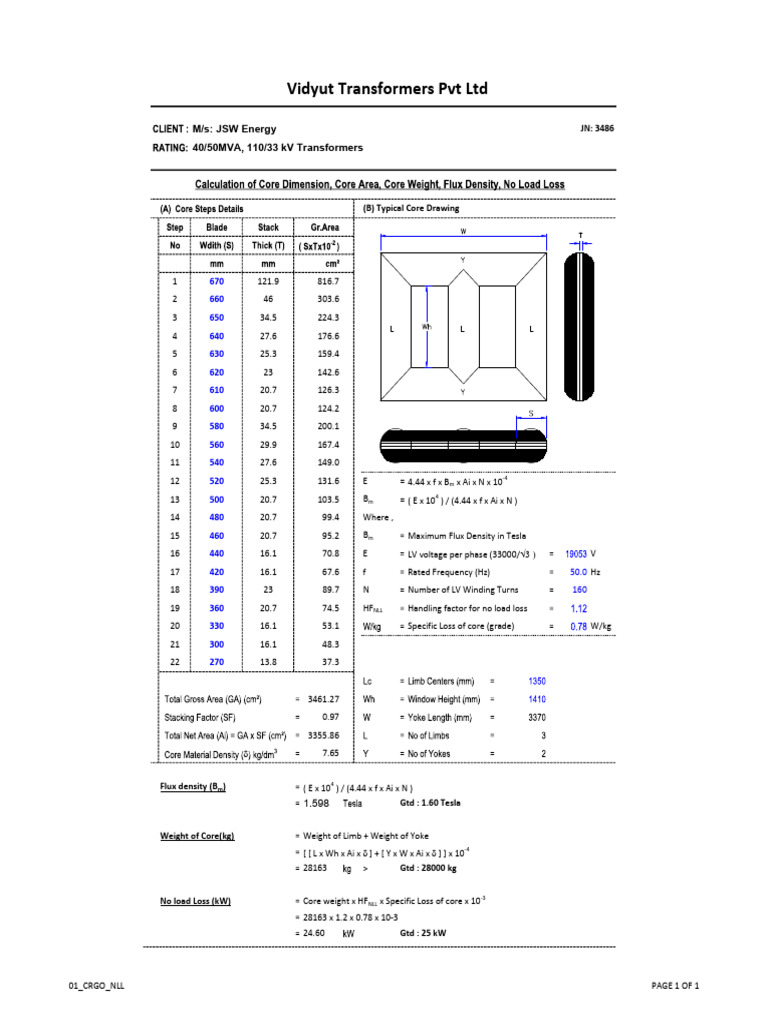 03 Calculations Documents | PDF | Transformer | Electronic Engineering
