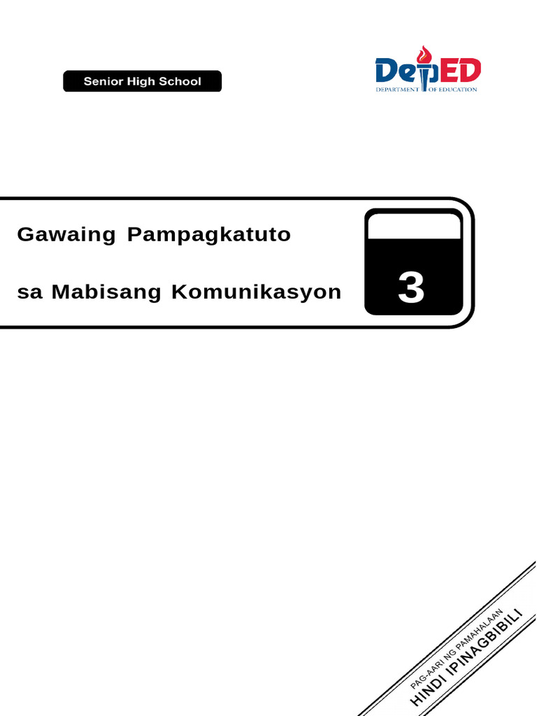 Q4 Learning Activity Sheet 2 Mabisang Komunikasyon | PDF