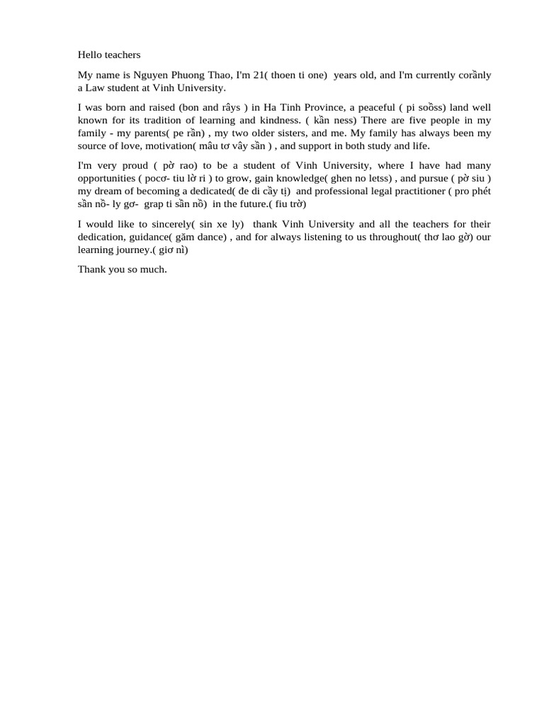 Hello Teachers | PDF