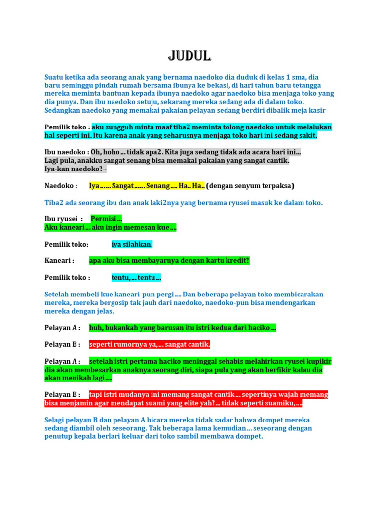 Naskah Drama Kasih Sayang