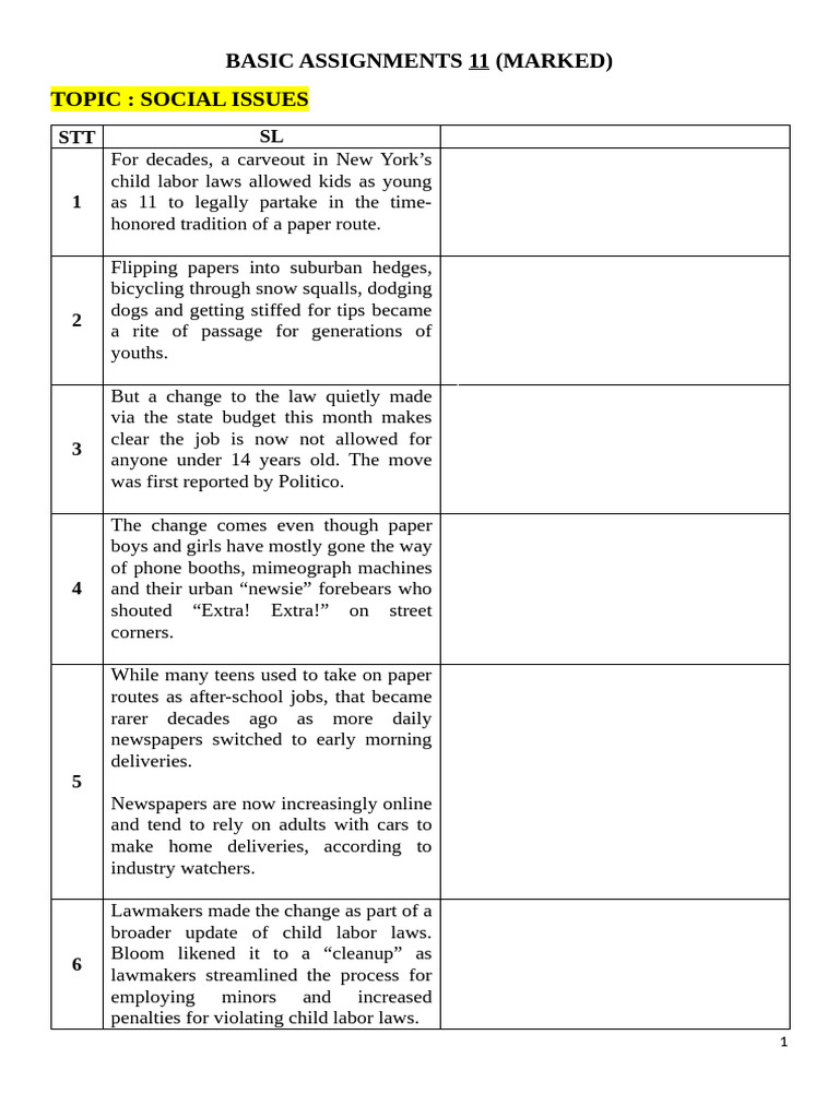 Basic Assignments 11 | PDF