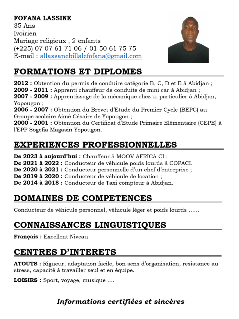 CV Test-1 | PDF