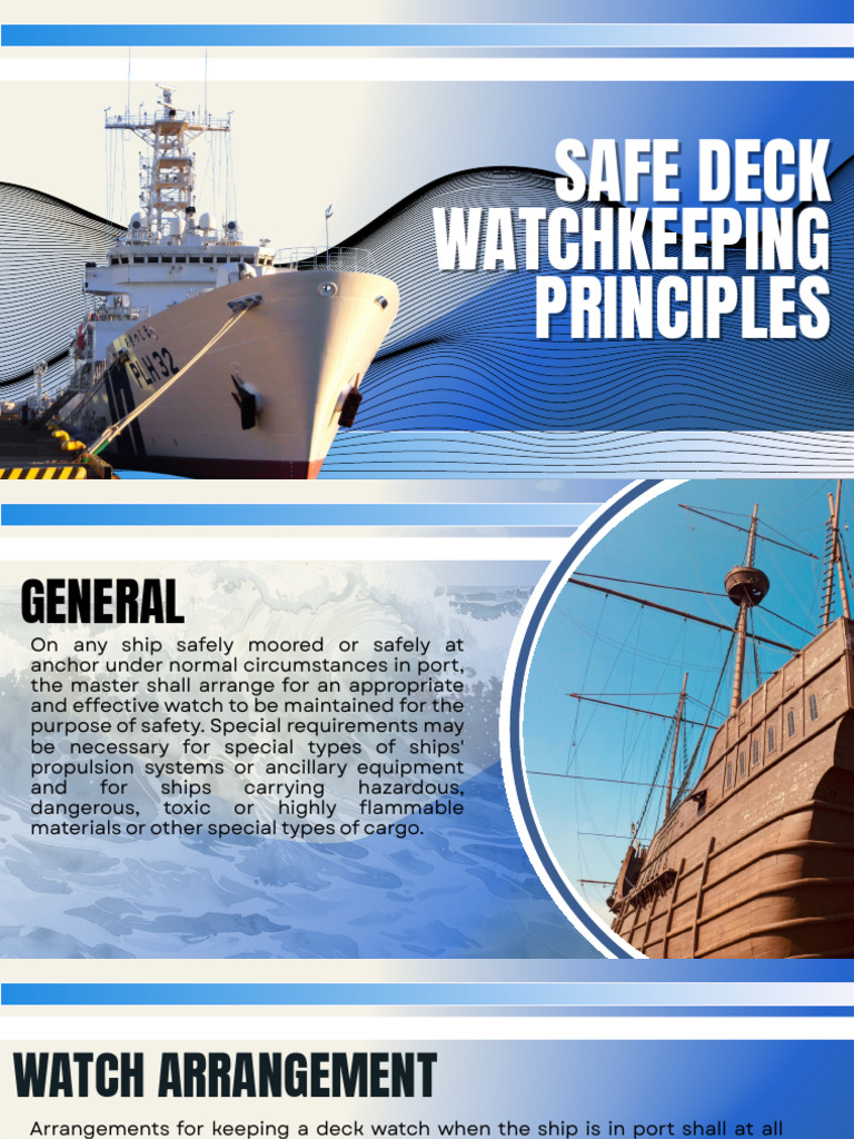 Safe Deck Watchkeeping Principles | PDF | Ships | Water Transport