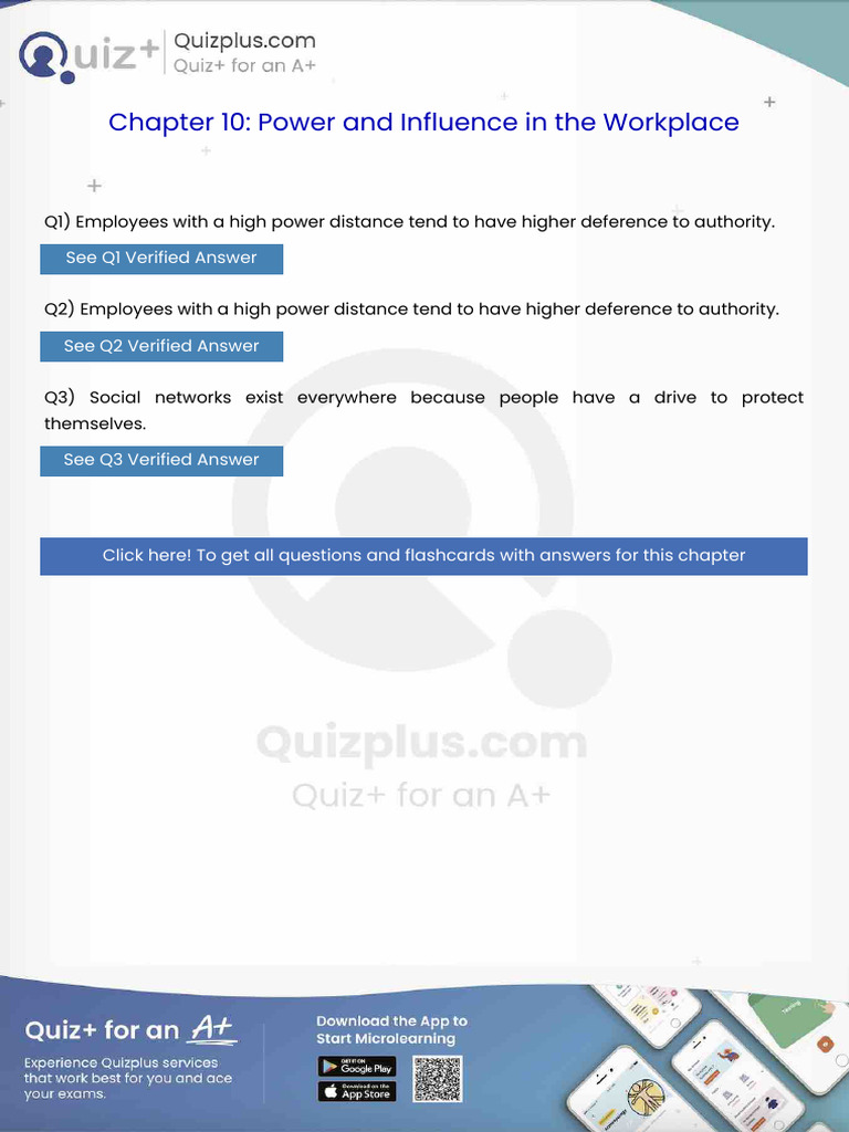 Employees With A High Power Distance Tend To Have Higher Deference To ...