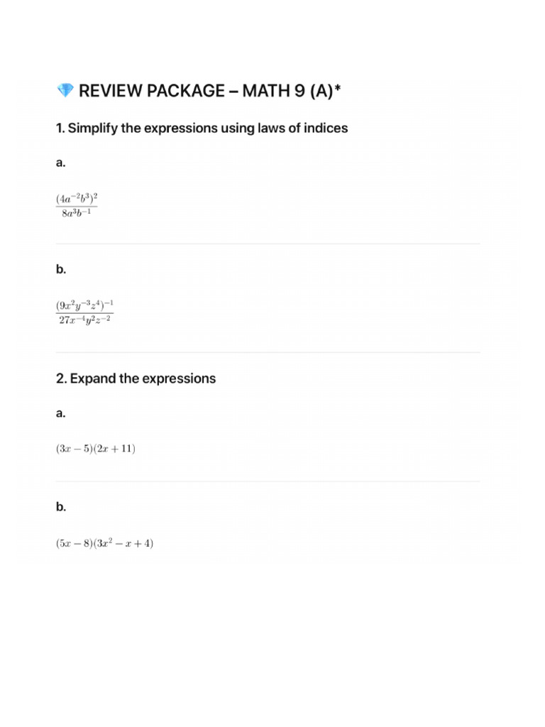 Math Note 1 | PDF