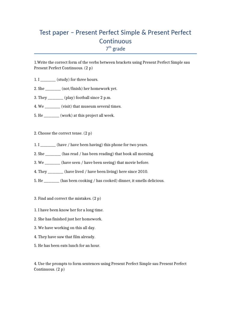 Testare Present Cont | PDF