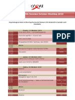 Agenda SCORA Session October Meeting 2010