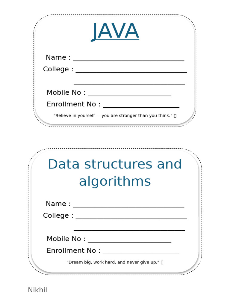 Notebook Template | PDF