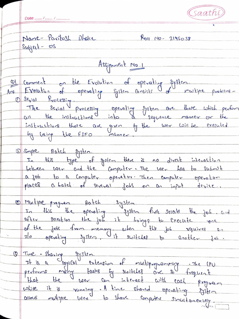 OS Assignment 1 | PDF