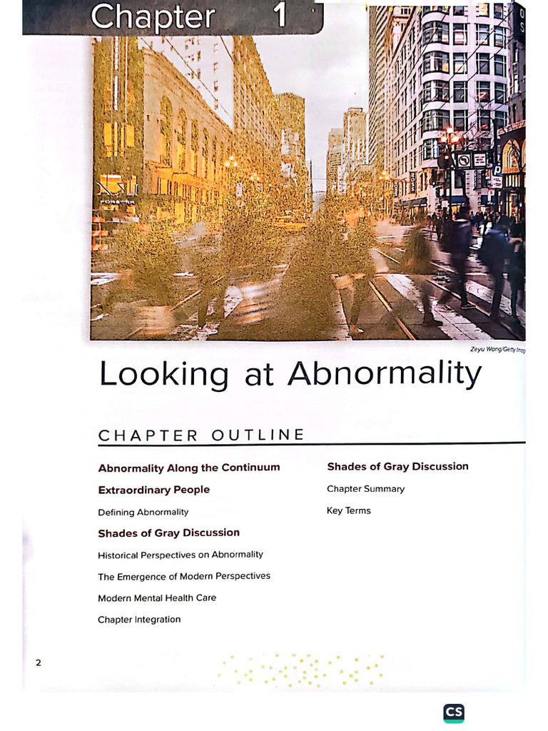 Chapter+1 Abnormal+Psychology | PDF