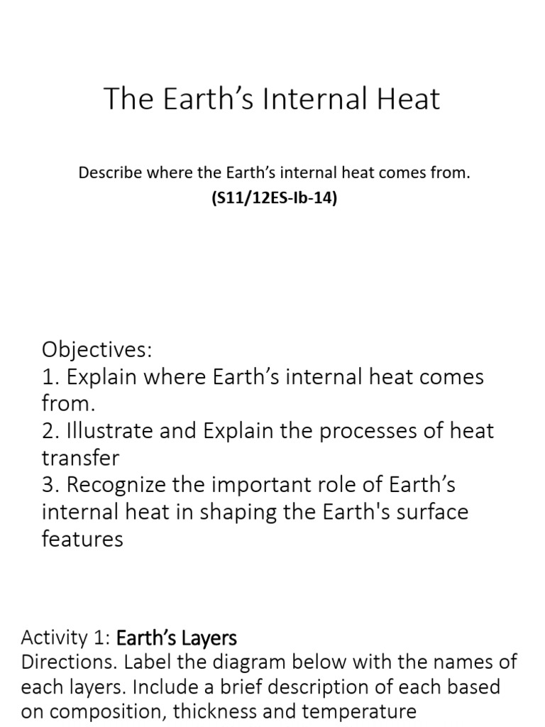 The Earths Internal Heat | PDF | Radioactive Decay | Earth