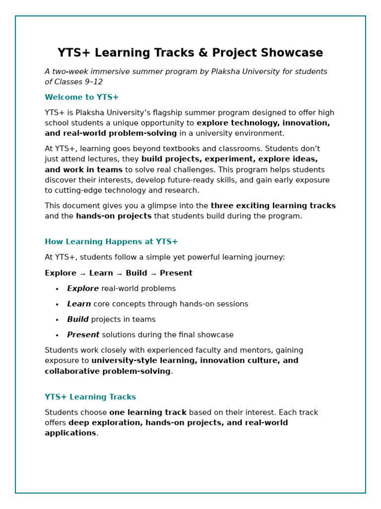 Learning Tracks Project Showcase Career Pathways | PDF | Wearable ...