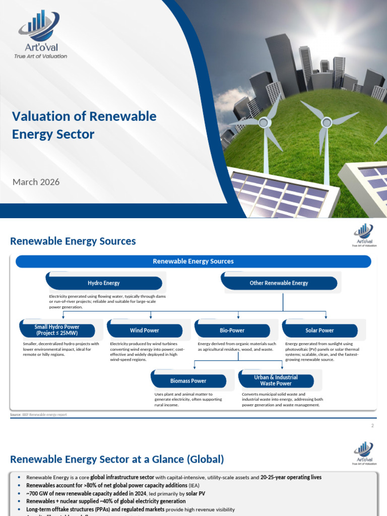 Valuation of Renewable Energy Sector | PDF | Renewable Energy ...