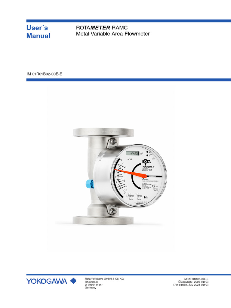 RAMC_IM_IM01R01B02-00E-E_17 Variable Area Flowmeter Rotameter User ...
