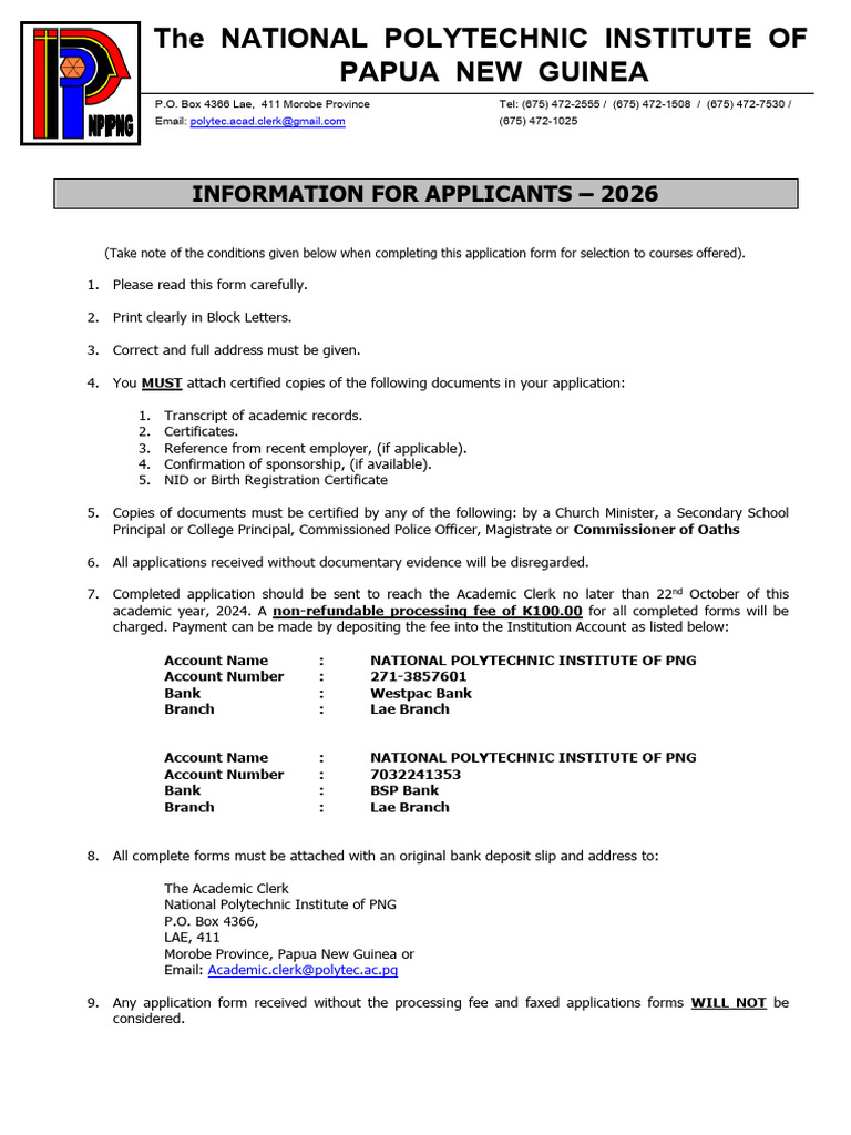 Application Form For Enrolment | PDF | Diploma | Institute Of Technology