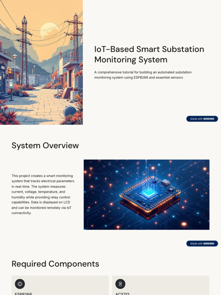IoT Based Smart Substation Monitoring System | PDF | Manufactured Goods ...