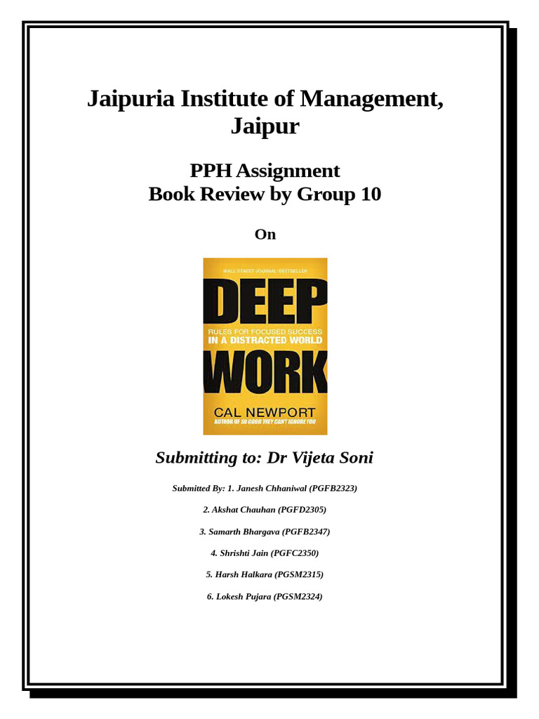 Deep Work | PDF