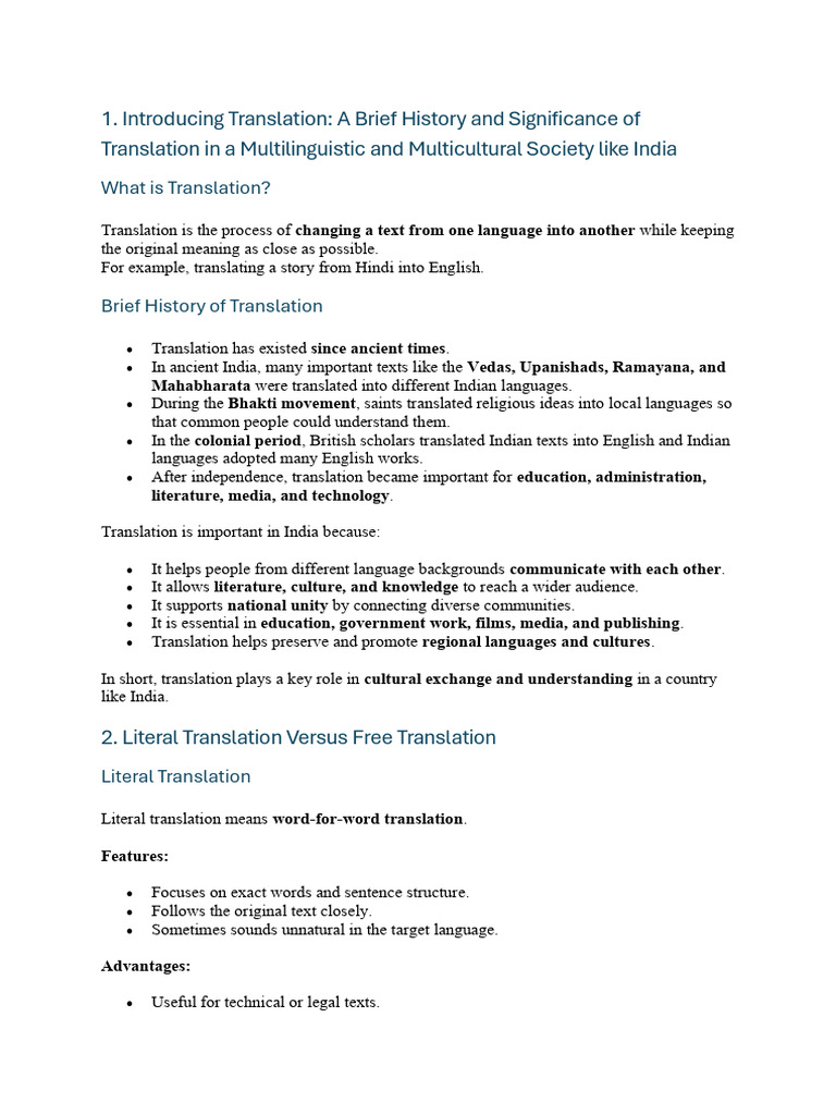Unit 1st Translation | PDF | Translations | Vedas