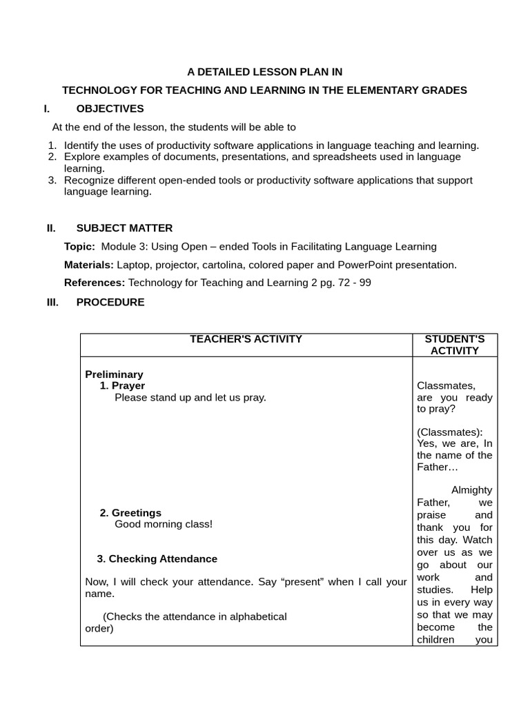 Lesson Plan | PDF
