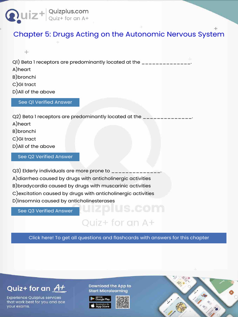 Beta 1 Receptors Are Predominantly Located at The | PDF | Receptor ...