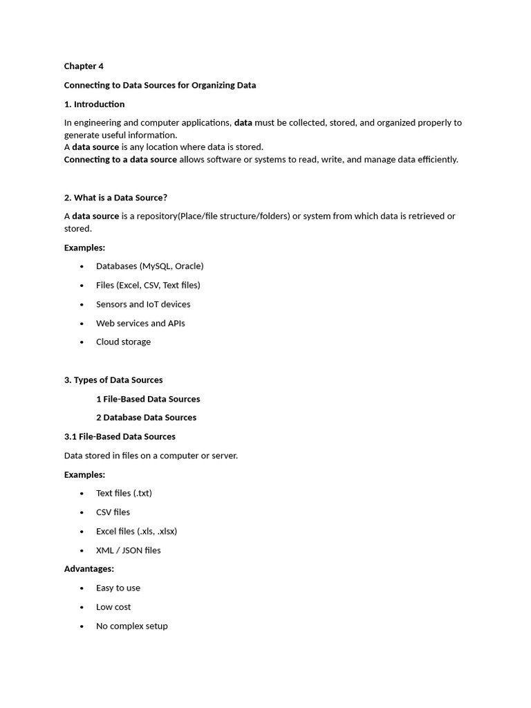 Chapter 4-Data Connection and Tablau Calculations | PDF | Databases ...
