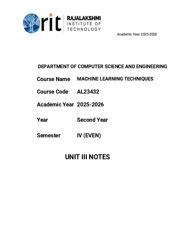 Unit-3 - MLT Notes Now | PDF