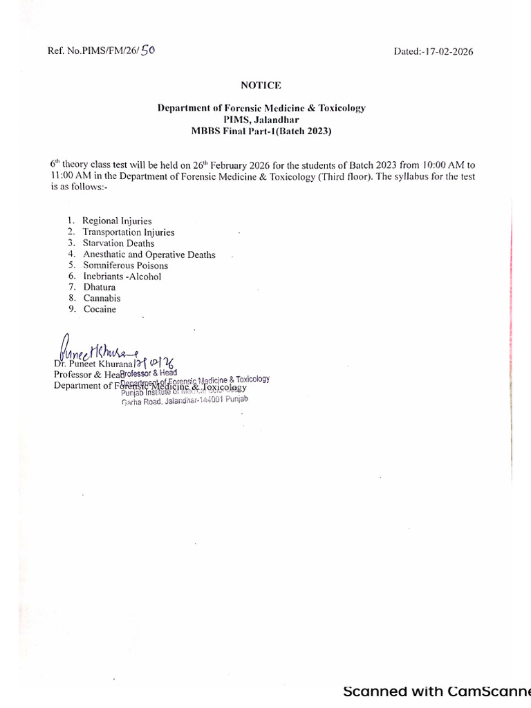 Class Test | PDF