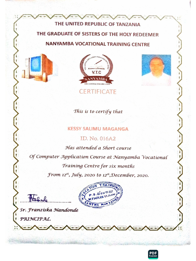 Computer ?? Certificate | PDF