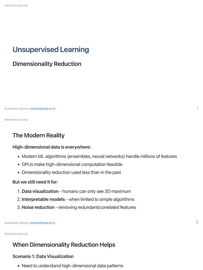 04 02dimension Reduction | PDF | Principal Component Analysis | Machine ...