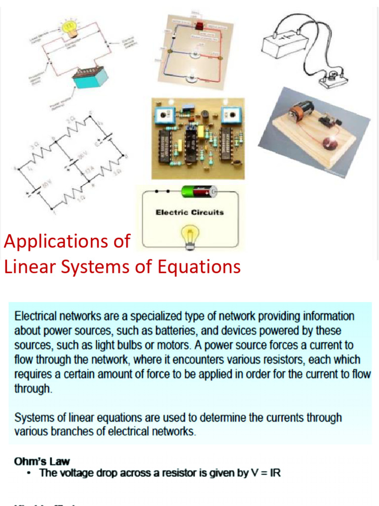Applications of Linear Systems | PDF