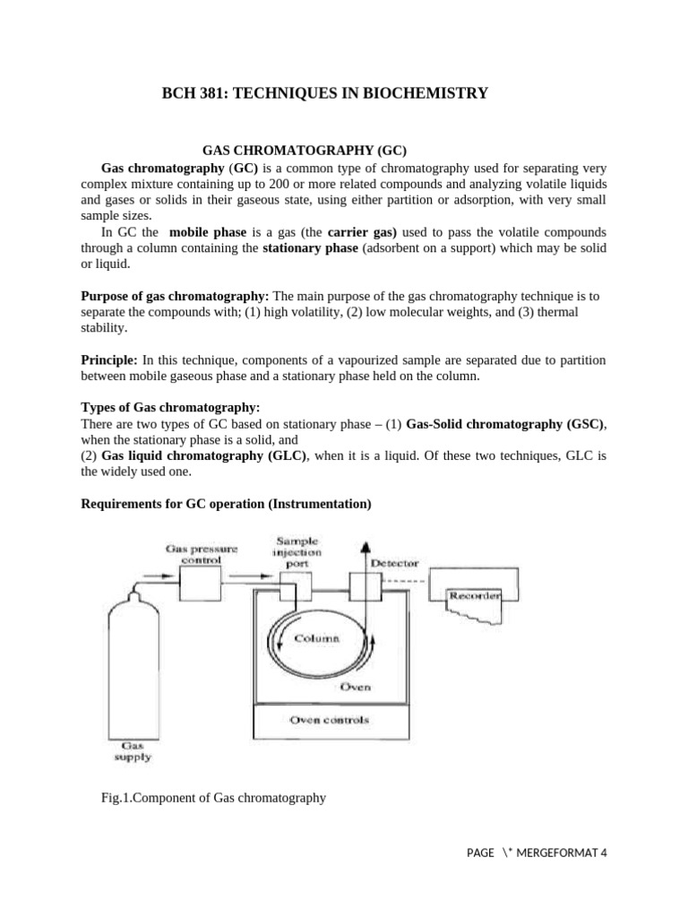 Lecture Note On Gas Chromatography | PDF | Chromatography | Gas ...