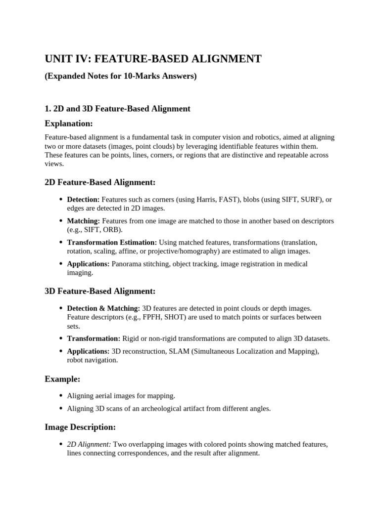 Feature Based Alignment | PDF | Computer Graphics | Multidimensional ...