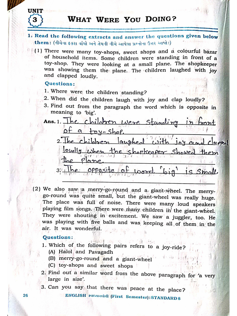 Chapter 3 Workbook | PDF